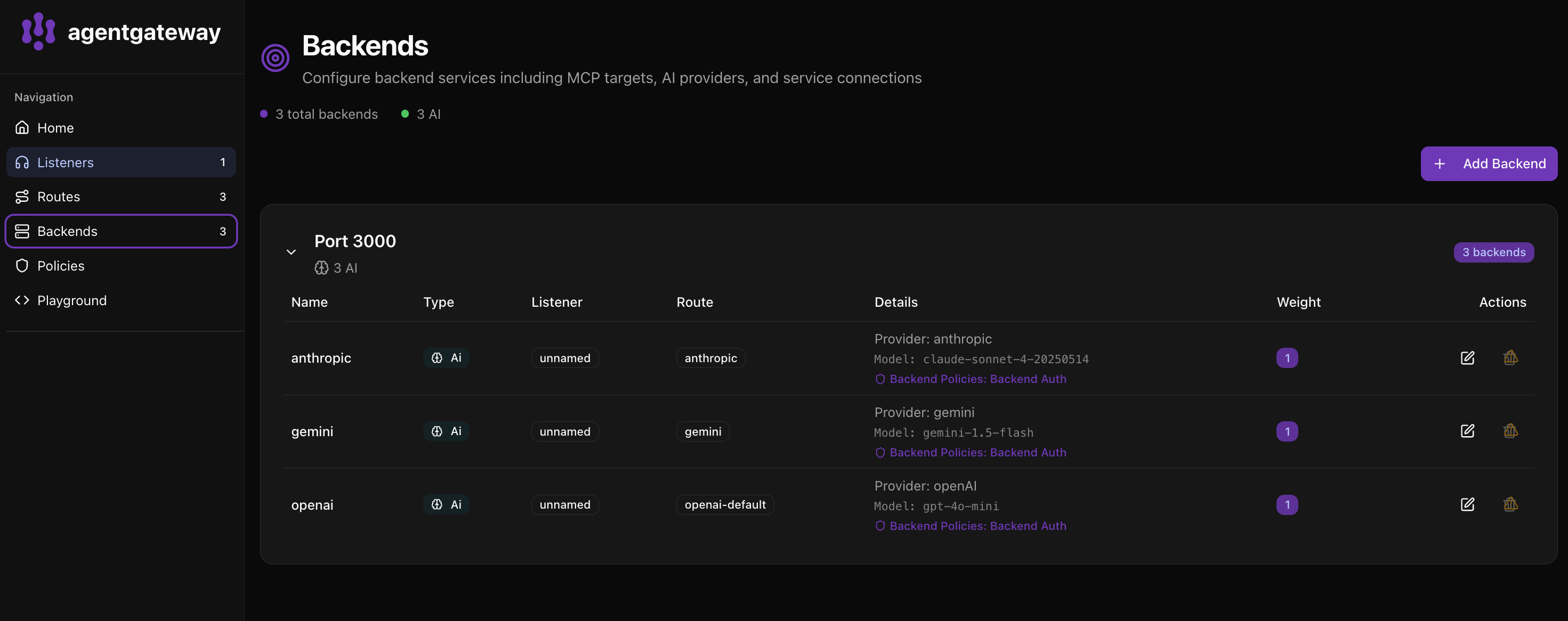 Multiple LLM Providers Backends